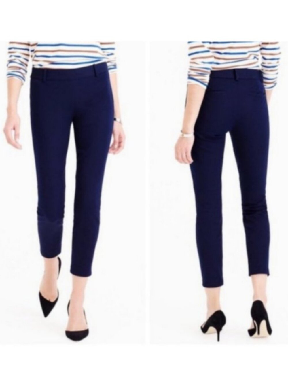 J. Crew Minnie Pant In Stretch Twill Navy 4